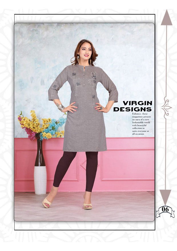 Herlin Latest Fancy Designer Regular Casual Wear Rayon Embroidery Kurtis Collection
