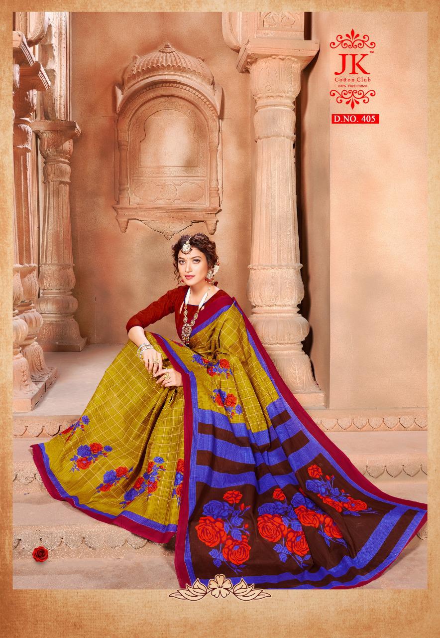 Jk Vaishali 4 Designer Regular Wear Cotton Printed Saree Collection

