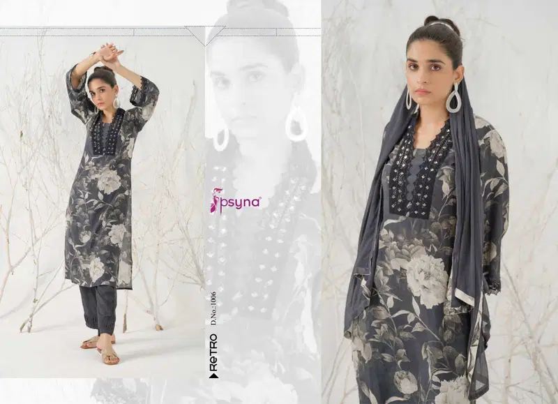 Retro By Psyna Crep Full Stitch Salwar Kameez Wholesale Price In Surat