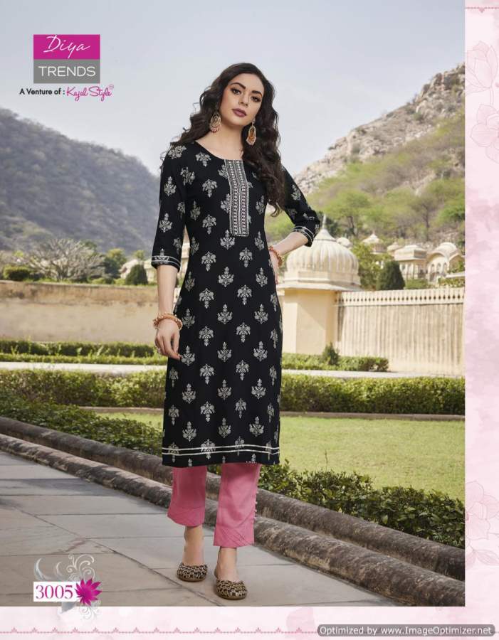 Victorias 3 New Ethnic Wear Rayon Embroidery Designer Kurti Collection