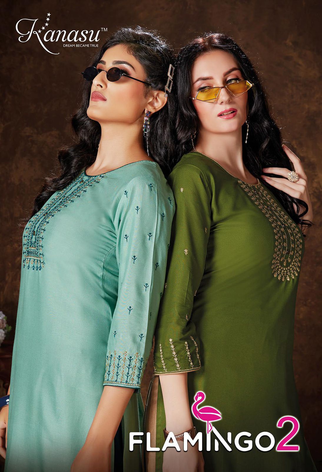 Kanasu Flaamingo 2 Designer Ethnic Wear Rayon Kurti With Bottom Collection