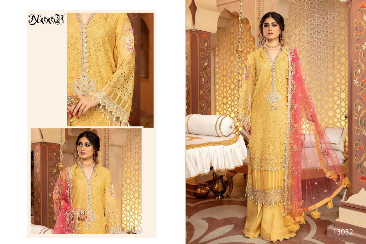 Noor Guzarish 4 Fancy Festive Wear Heavy Georgette Pakistani Salwar Kameez Collection