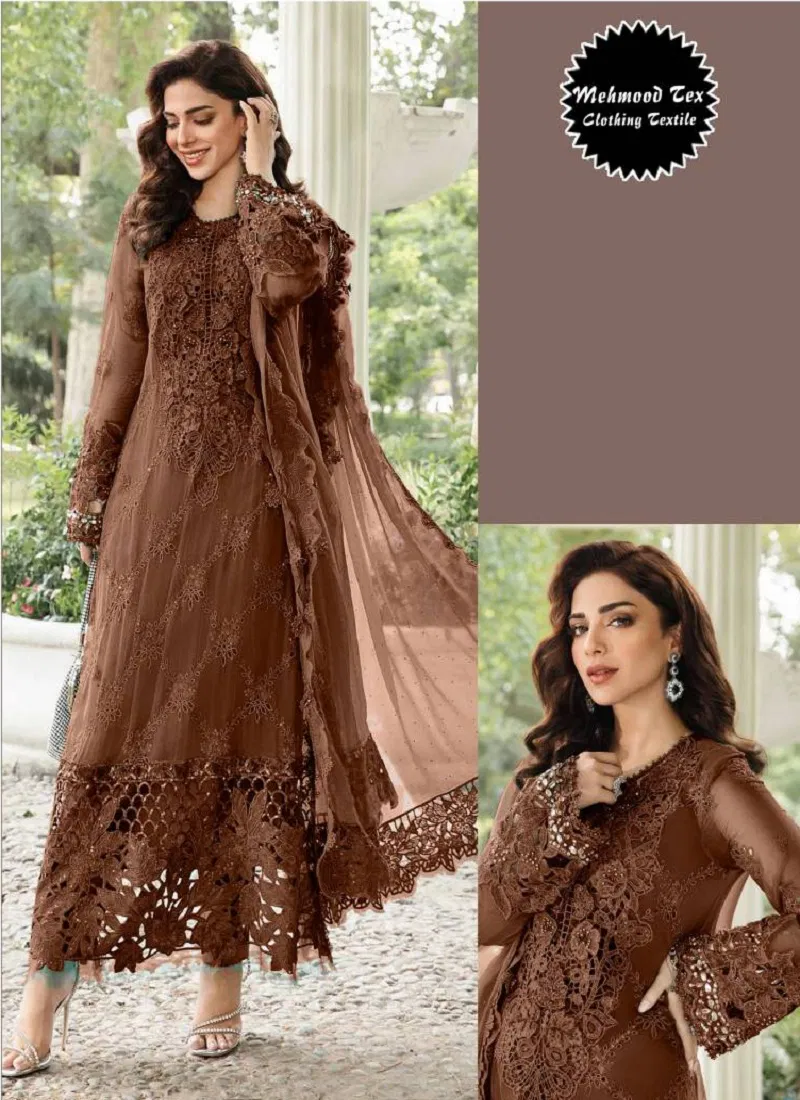 Mehboob Tex M 51 B Embroidered Pakistani Salwar Suit Wholesale In India