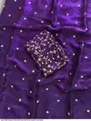 Tew Space Sattin Sequence Full Worked Saree