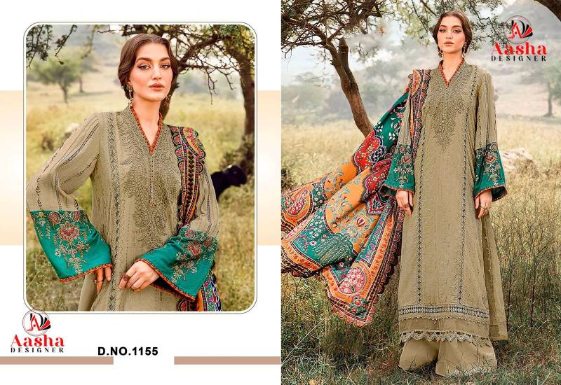 Aasha 1155 Cotton Dupatta Pakistani Salwar Kameez Wholesale In Delhi