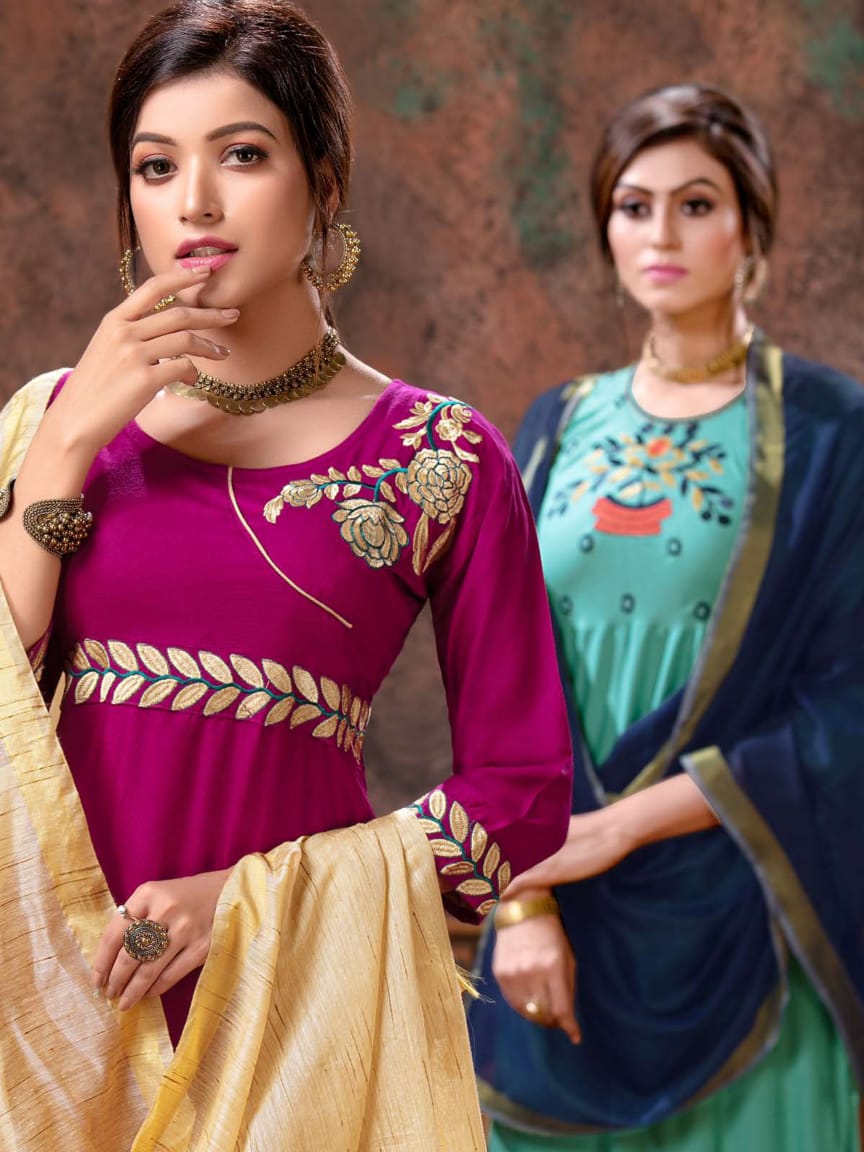 Kanasu Vol 2 Latest Designer Party Wear Anarkali Style Kurti With Dupatta 