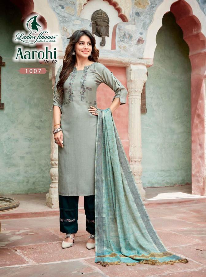 Ladies Flavour Aarohi 2 Latest fancy Designer Ethnic Wear Heavy Chinon Ready Made Collection
