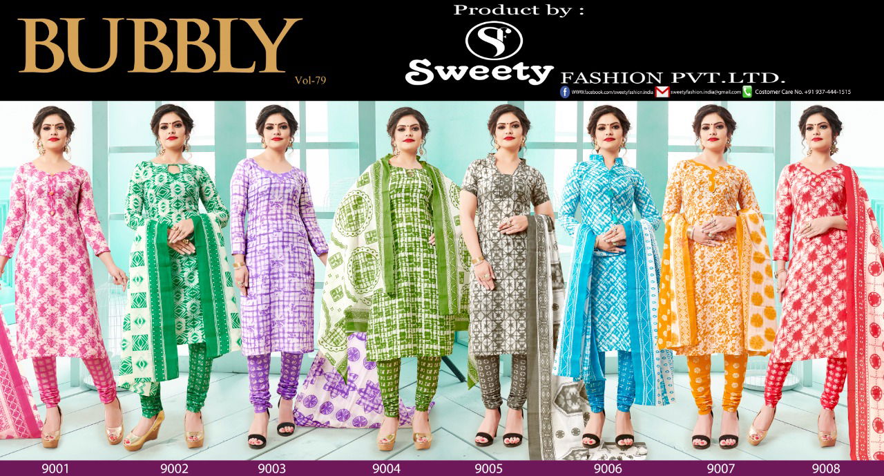 Sweety Bubbly Vol 79 Casual Wear Printed Cotton Dress Material Collection