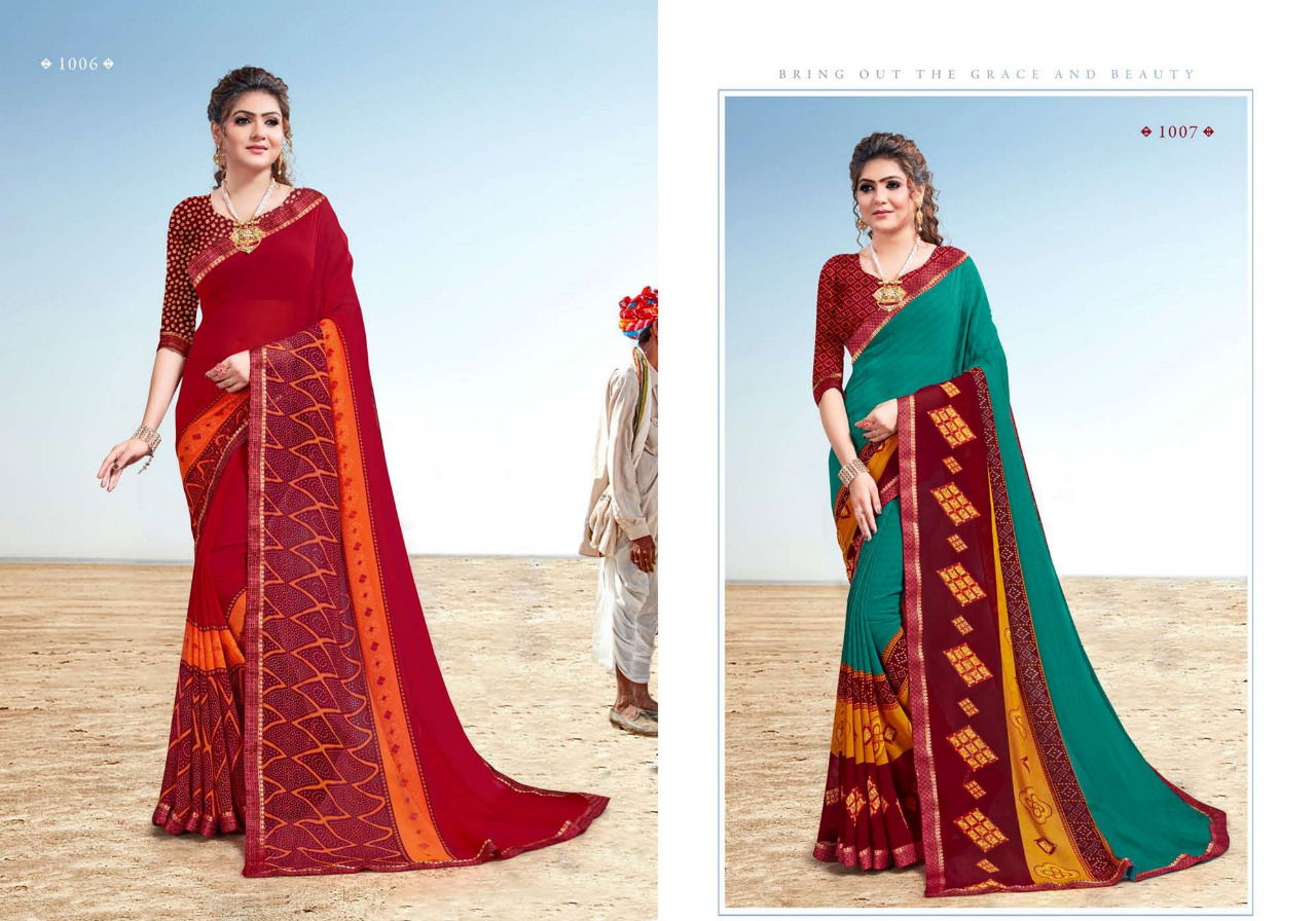 MANSAROVER FASHION TANISHKA Fancy Designer Latest Casual Wear Pure Georgette  Printed Saree Collection