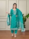 Plus Rachna By Aanchi Roman Shimmer Kurti With Bottom Dupatta Wholesale Online