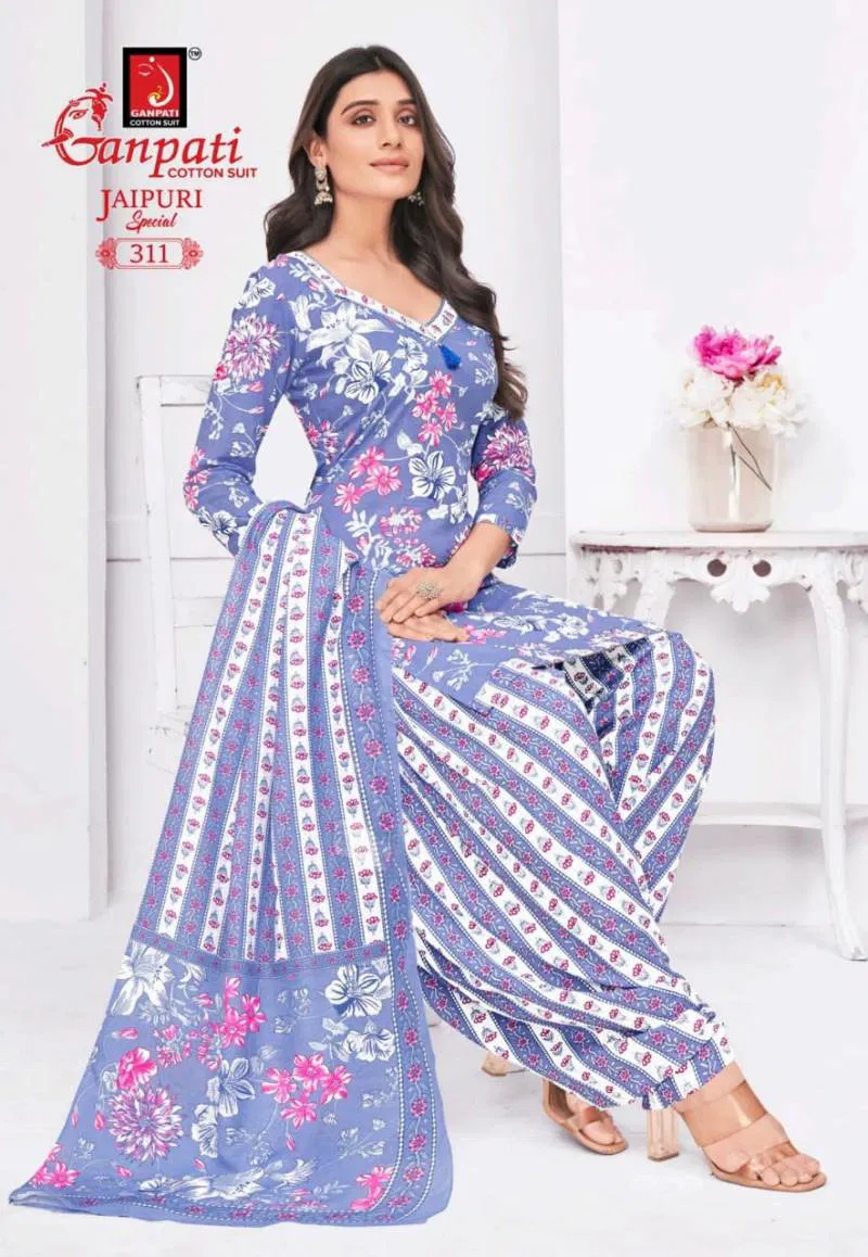 Jaipuri Special Patiyala Vol 15 By Ganpati Fancy Cotton Dress Material Wholesale Online
