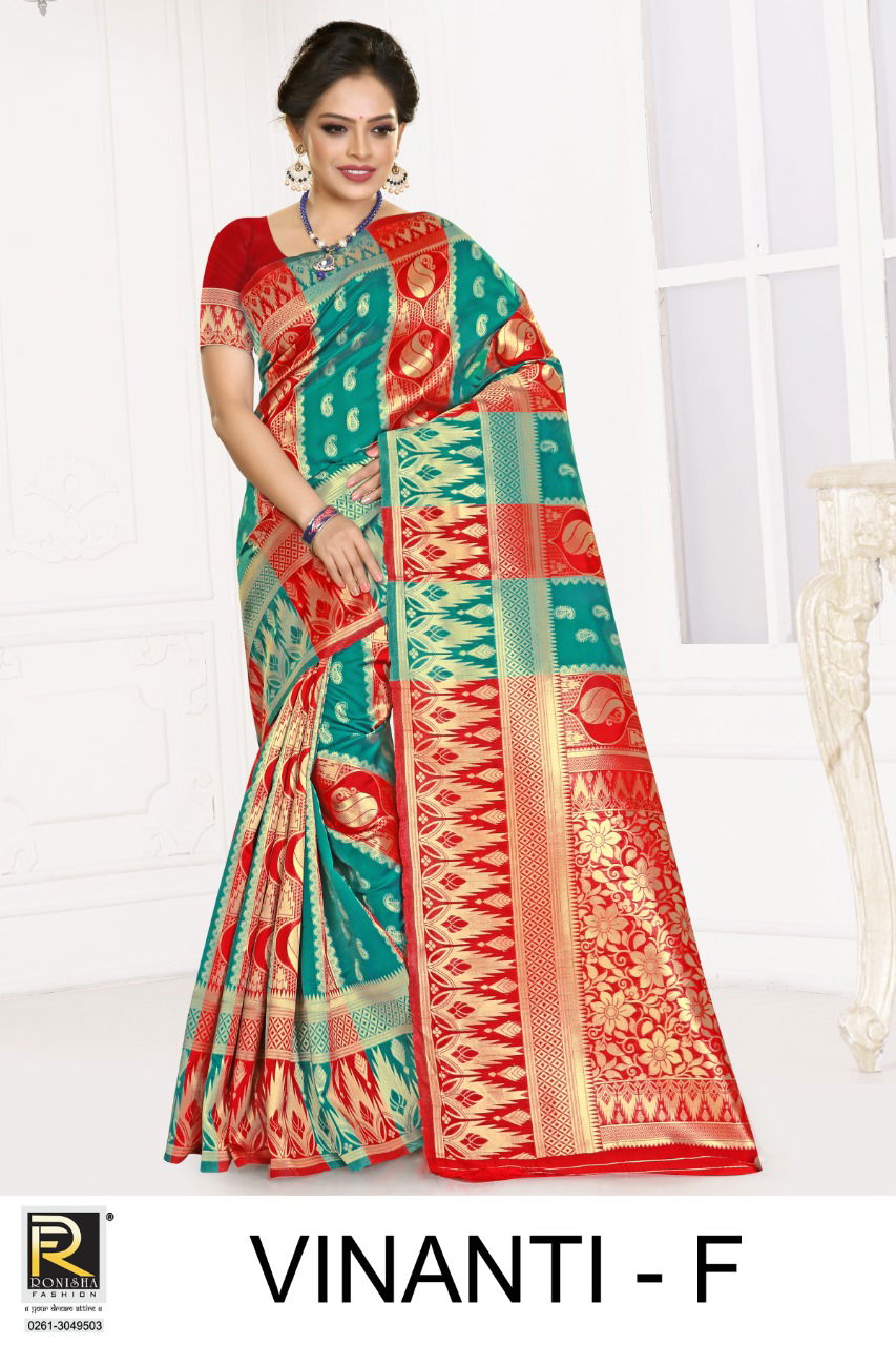 Ronisha Vinanti Latest Designer Festive Wear Silk Saree Collection 