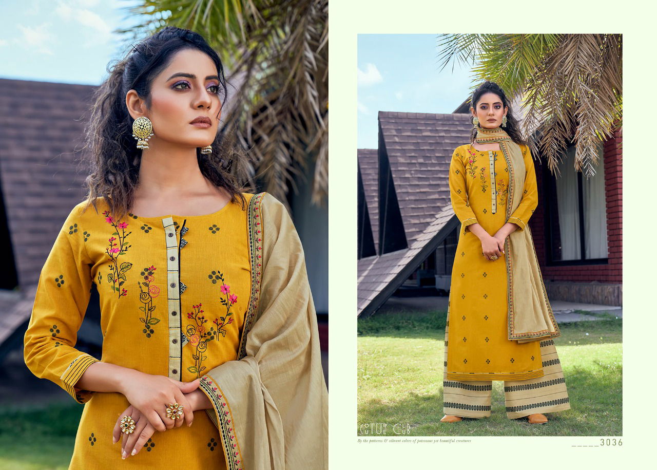 Rangoon High Up Wear Embroidery Fancy Work Festive Wear Pure Cotton Ready Made Dress Collection

