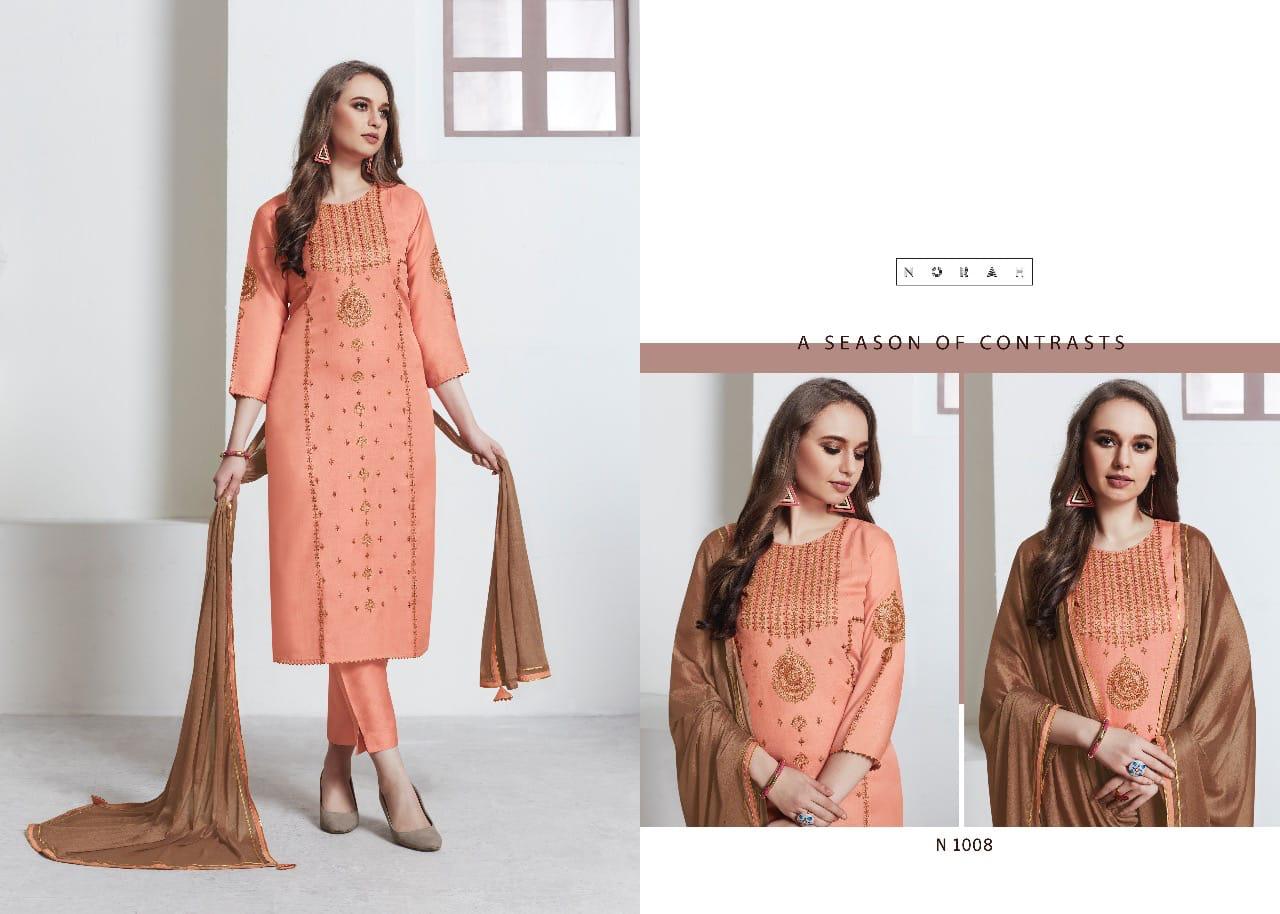 Neaha Fashion Netra Tussel silk with cotton inner and Heavy Embroidery in Zari and Sequence Work Salwar Suits With Embroidery Work Plazzo