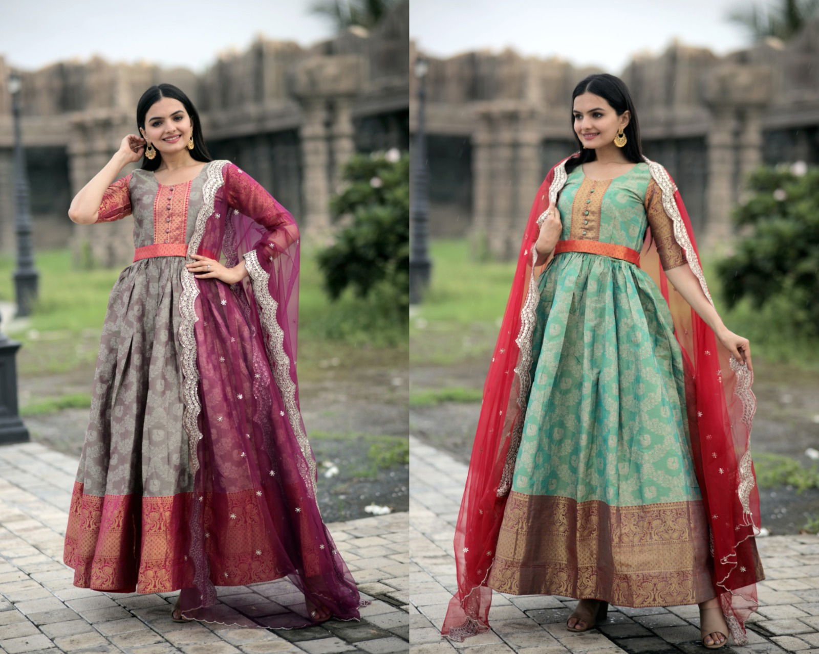 Ka 1057 Kanjivaram Silk Gown Catalog