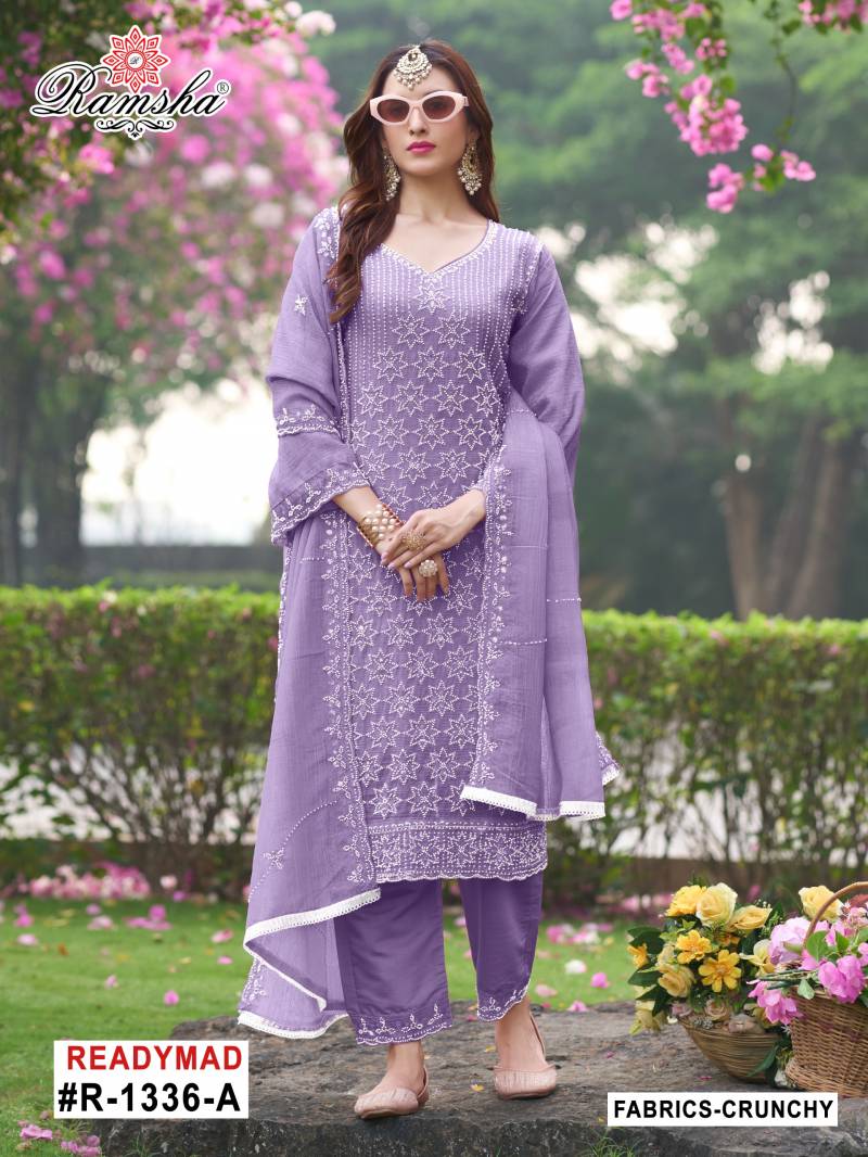 R 1336 Nx By Ramsha Crunchy Ready Made Salwar Suits Best Wholesale Shop In Surat