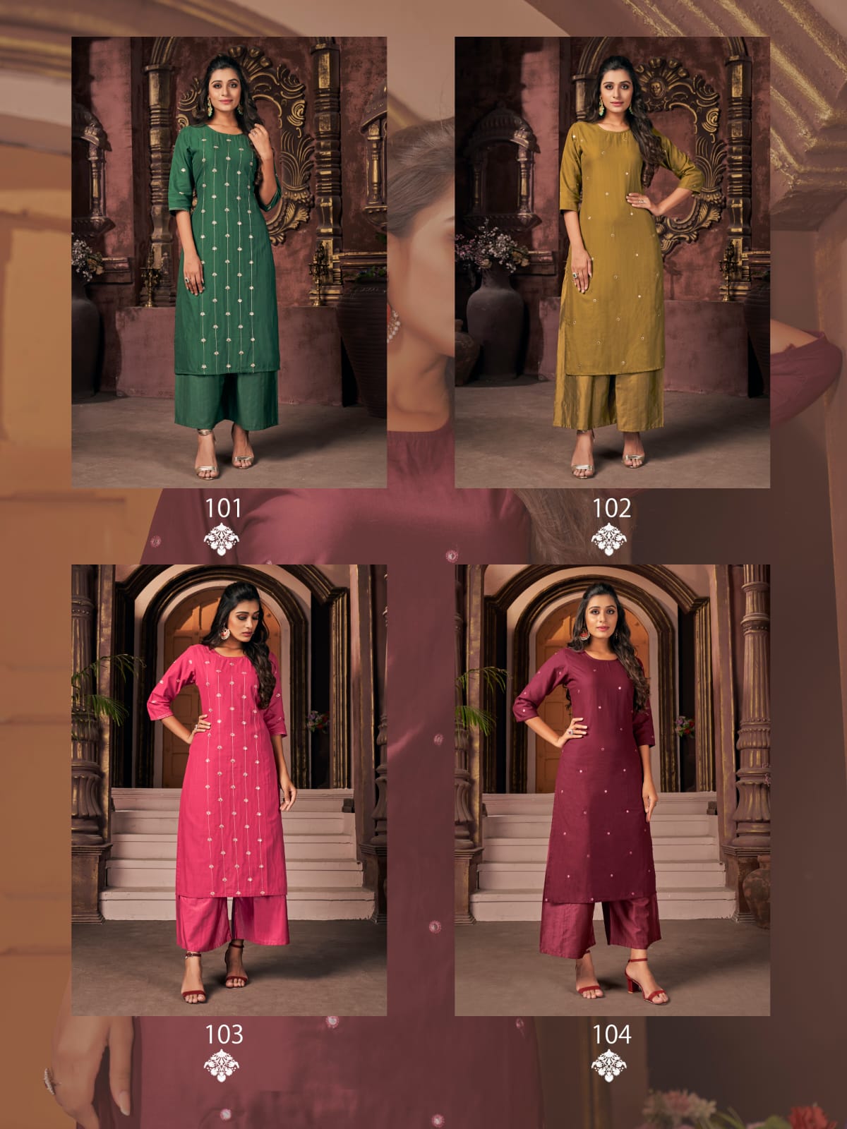 Banwery Srivalli Fancy Ethnic Wear Cotton Latest Kurti With Bottom Collection
