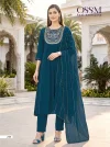 Noor Vol 2 By Ossm Mal Chanderi Embroidery Kurti With Bottom Dupatta 