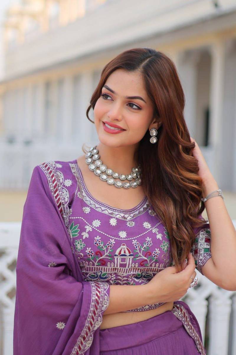 Sn 2332 Designer Chinon Lehenga Choli Bulk Orders In India