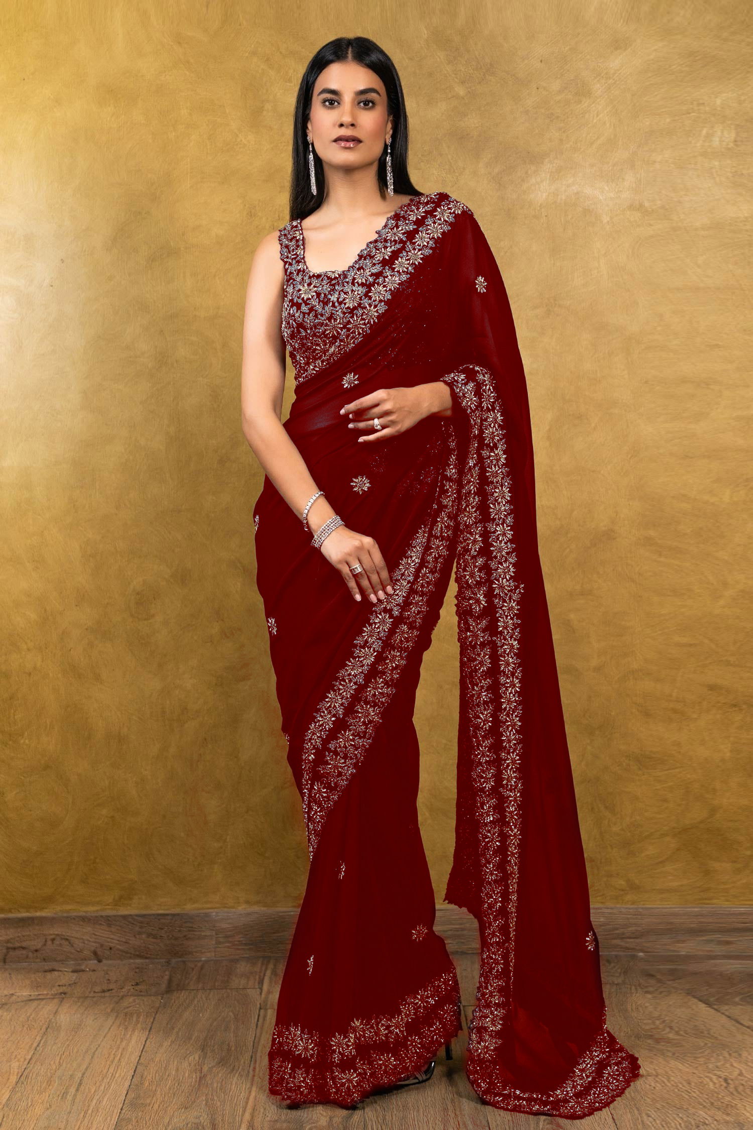 Pooja 254 Stylish Designer Party Wear Rangoli Silk Heavy Saree Collection
