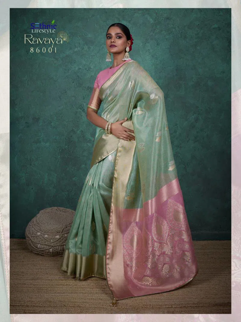 Ravaya By Sethnic Linen Blend Sequins Woven Pallu Saree Exporters In India