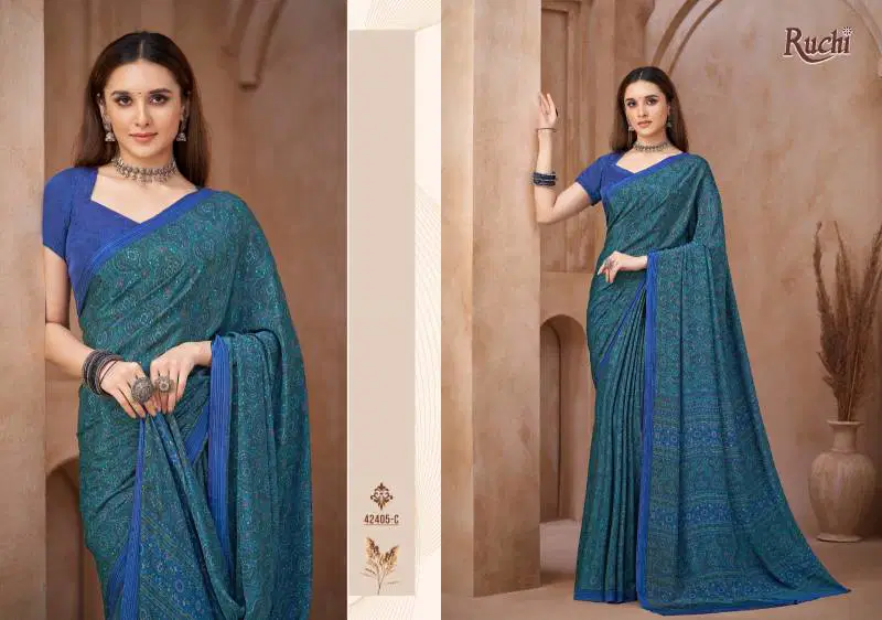 Vivanta Silk 44 By Ruchi Crepe Silk Saree Wholesale Price In Surat