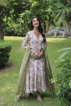 KA 1068 Printed Gown With Dupatta Wholesale Price In Surat