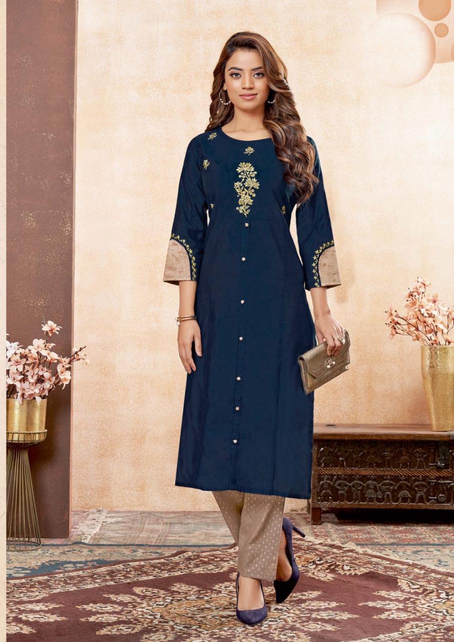 Namya 1001 Ethnic Wear SIlk Designer Kurti With Bottom Collection
