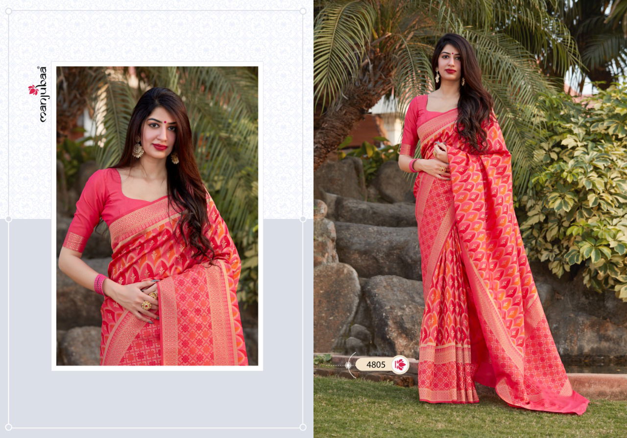 Manjubaa Mantra Silk Latest Fancy Designer Festive Wear 	Banarasi Silk Sarees Collection
