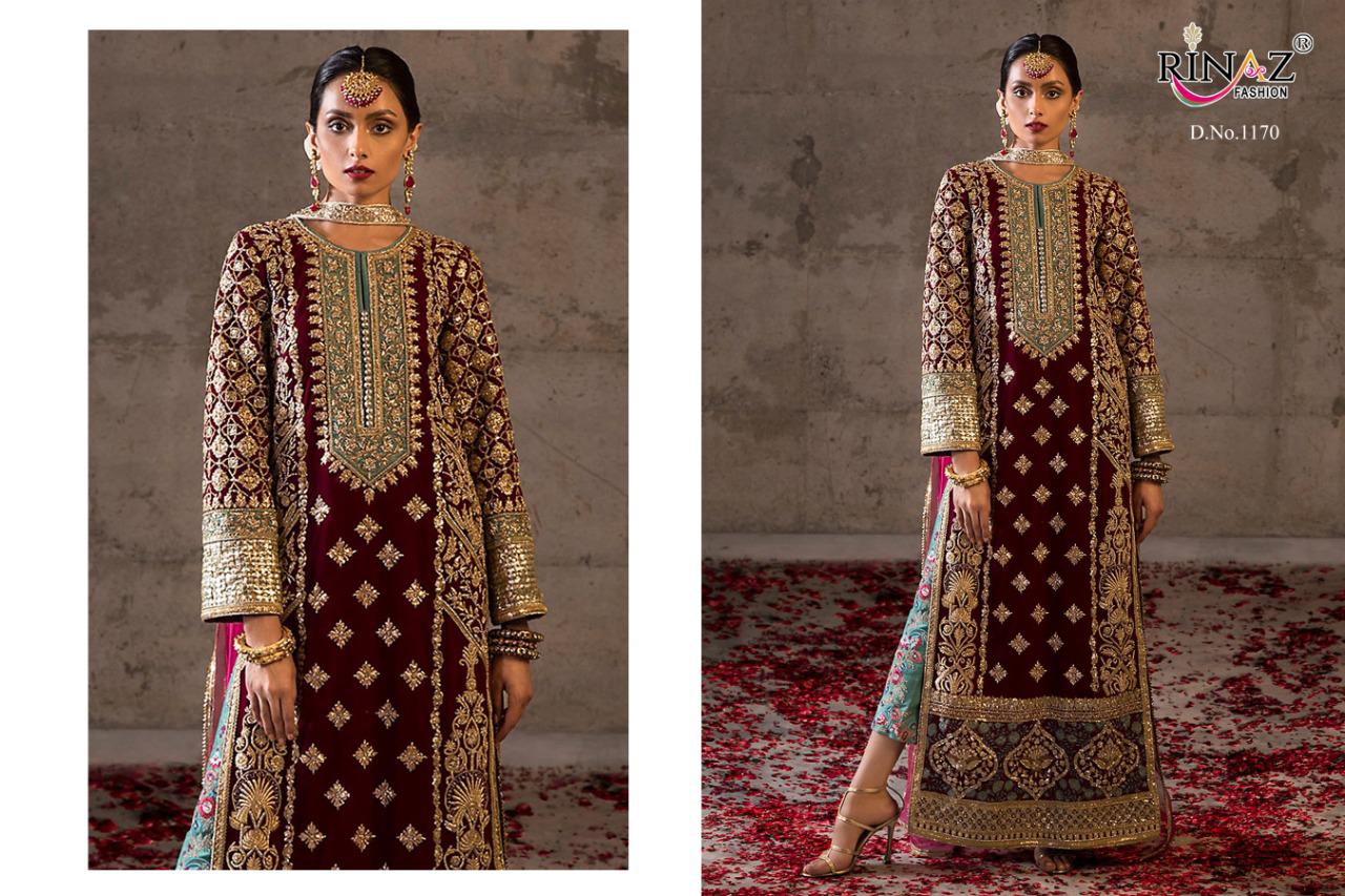 Rinaz Block Buster Hits 8 Latest Heavy Wedding Wear Heavy Georgette With Full Embroidery And Diamond Work Pakistani Salwar Suits Collection
