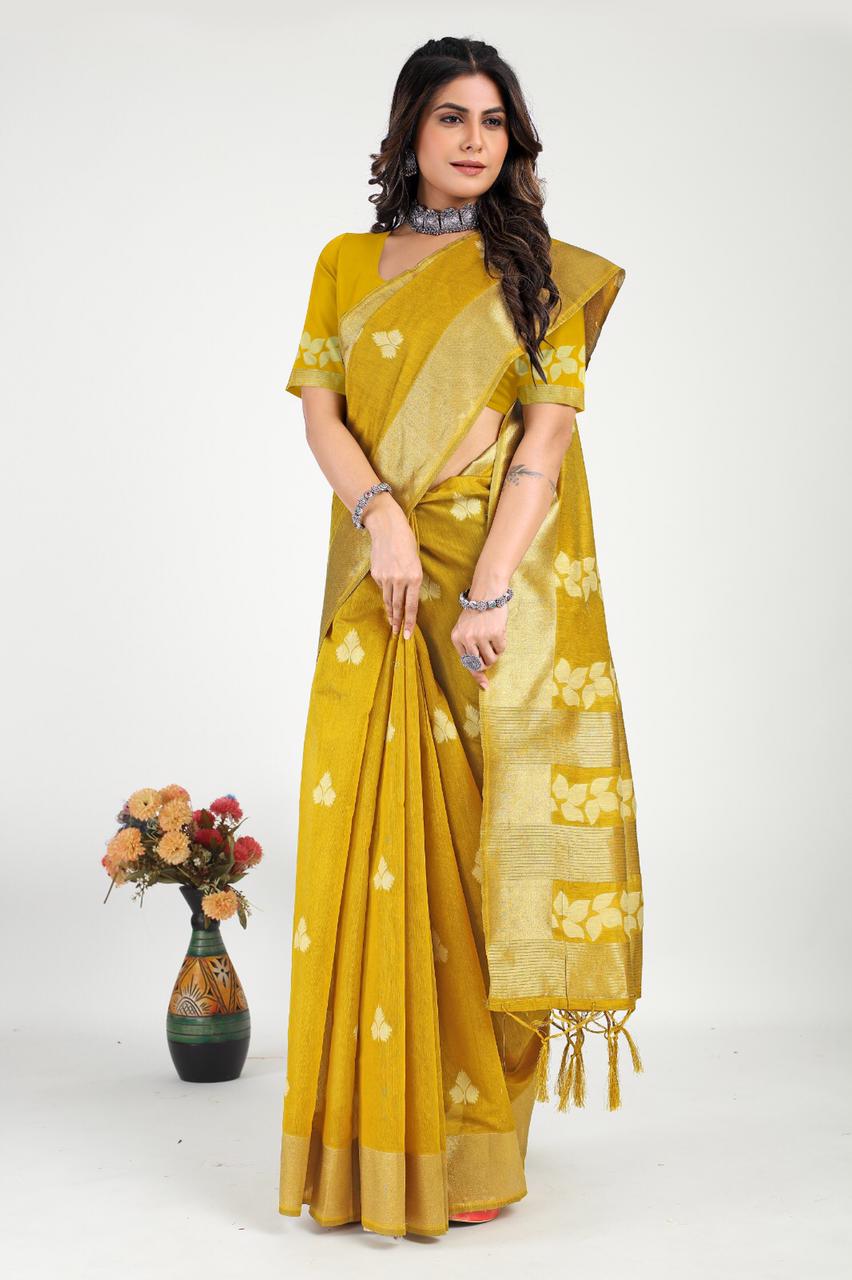 Alveera 3 Linen Silk Designer Sarees Catalog