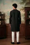Black Color Outluk Wedding Vol 46 Inported Lachka Fabric Embroidered Pintex Work Kurta With Pajama Manufacturers 4610