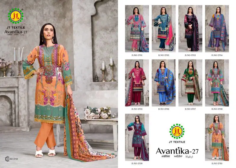 Jt Avantika Vol 27 Cotton Printed Dress Material Wholesale Shop In Surat
