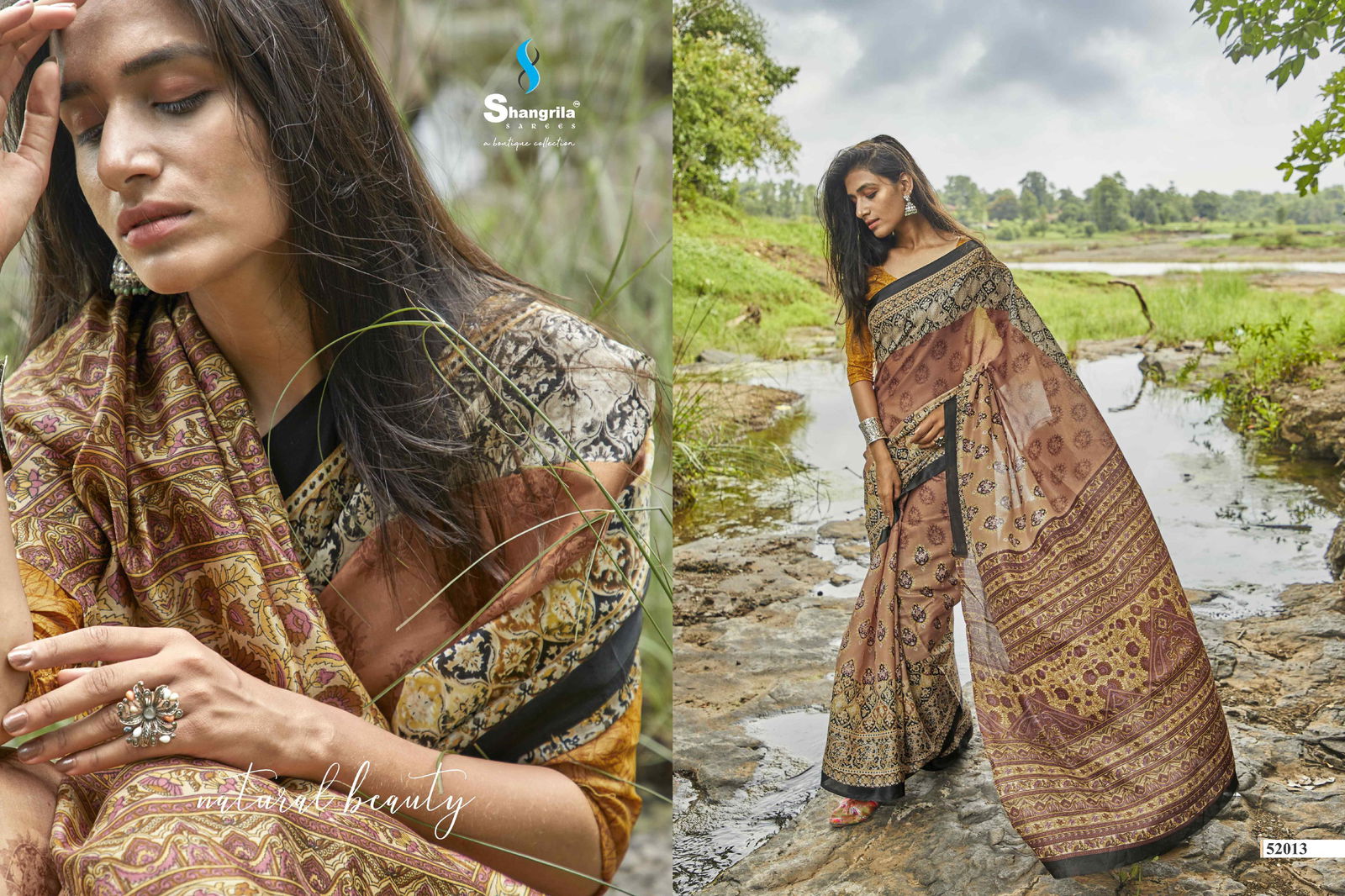 Shangrila Rashmi Fancy Georgette Digital Printed Casual Wear Saree Collection
