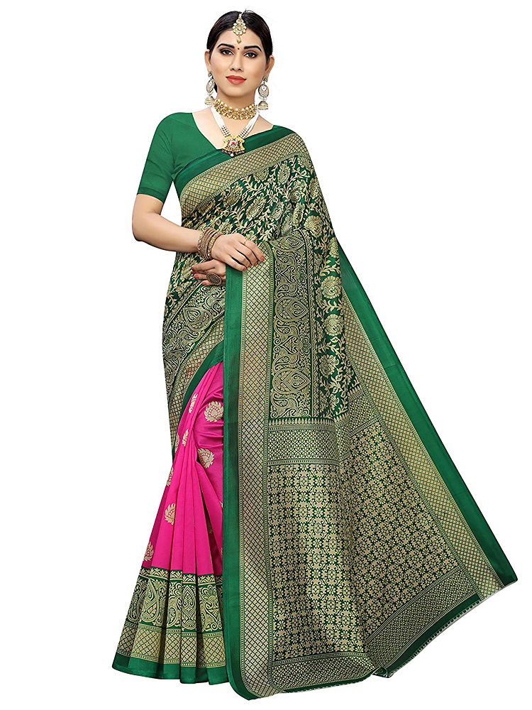 Pf 311 Casual Wear Art Silk Printed Casual Wear Designer Saree Collection
