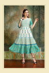 GAGRI STYLE Fancy Casual Wear Rayon Prints Flair Kurtis Collection