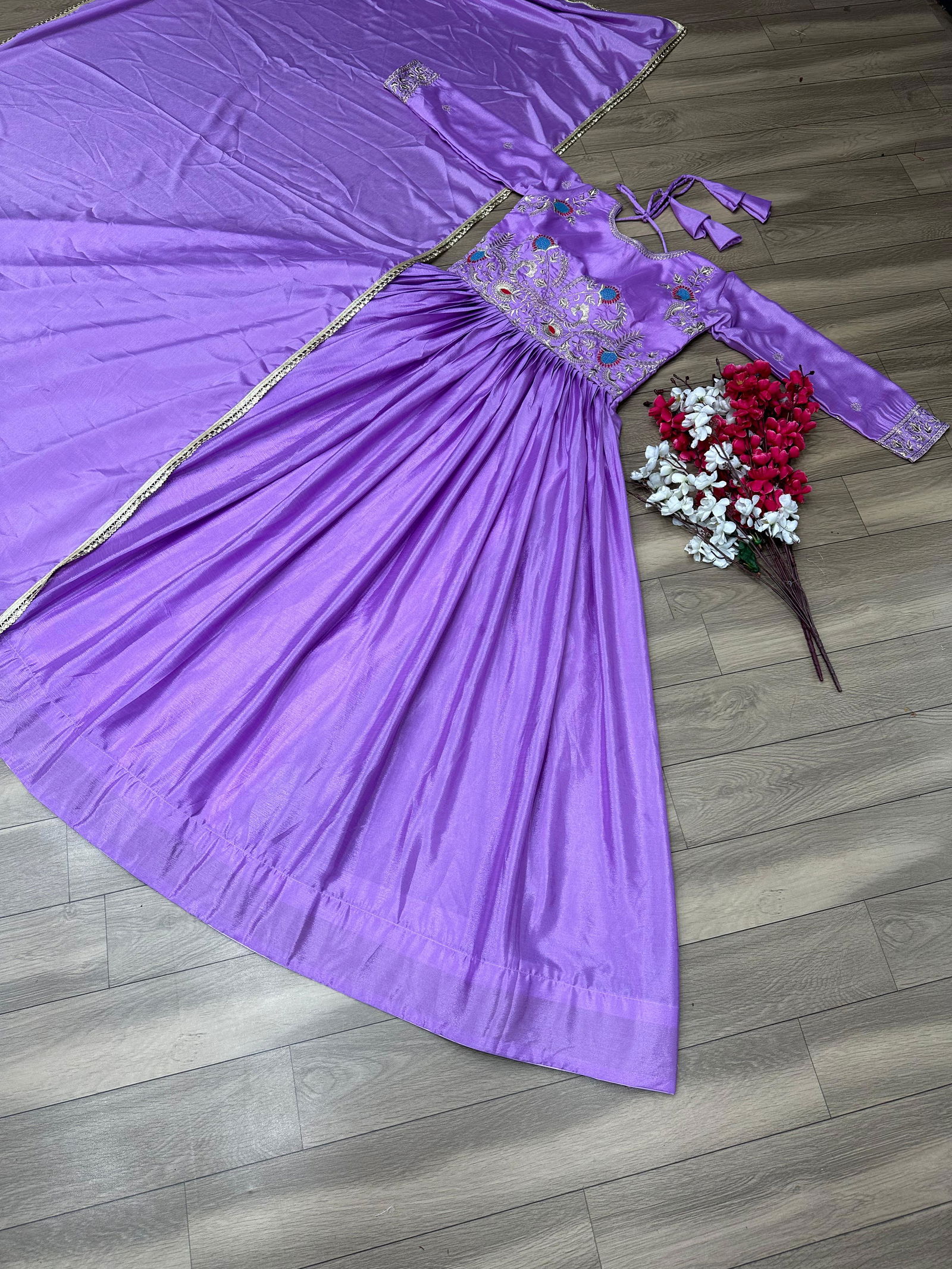 PC 317 Designer Dupatta With Gown Wholesale Market In Surat With Price