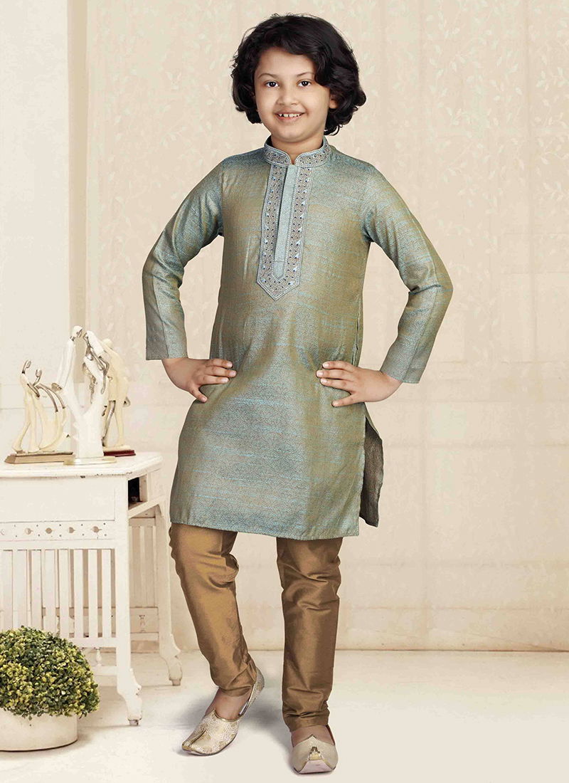 PRANAB New Latest Designer Fancy Festival Wear Poly Jacquard Kids Kurta Pajama Collection