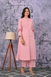 Naisha K 120 Khadi Cotton With Embroidered Work Co Ord Set Wholesale Online