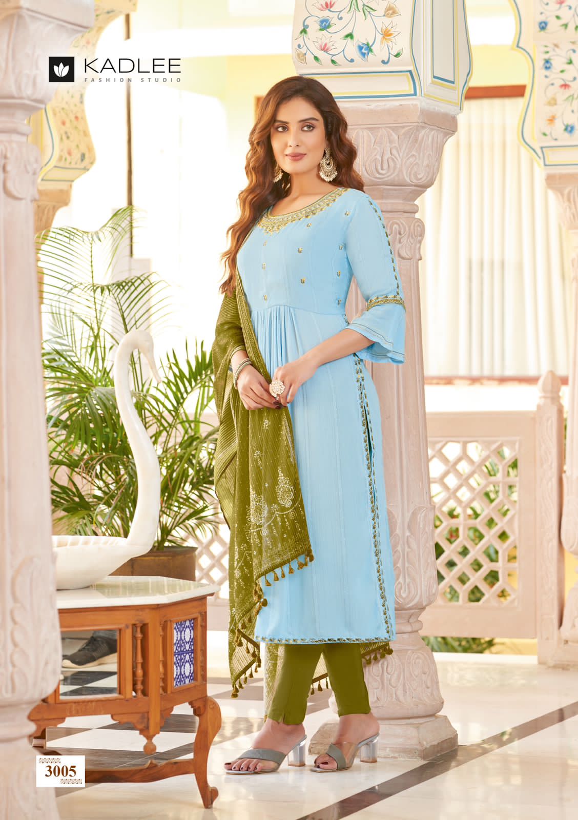 Sangam By Kadlee Designer Rayon Readymade Suits Catalog