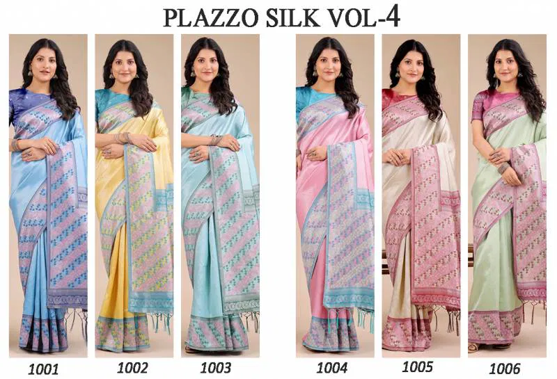 Plazzo Silk Vol 4 By Astita Lichi Silk With Latkan Saree Wholesale Market In Surat With Price