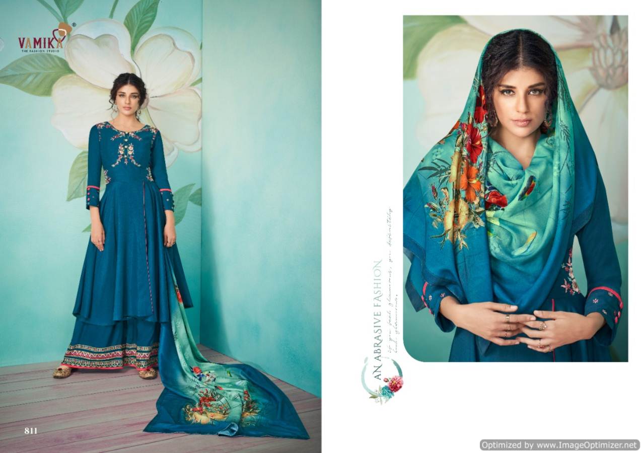 Vamika Chahat 2 Latest Designer Party Wear Pure Muslin Ready Made Suit Collection