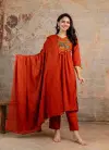 Naisha K 253 Cotton Embroidered Kurti With Bottom Dupatta Wholesale Price In Surat