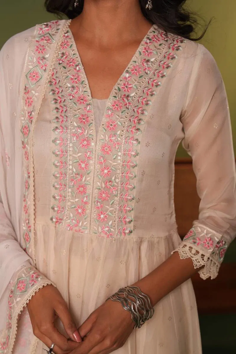 Tanyaa P 118 Designer Organza Anarkali Style Kurta Sets Wholesale Clothing Suppliers In India