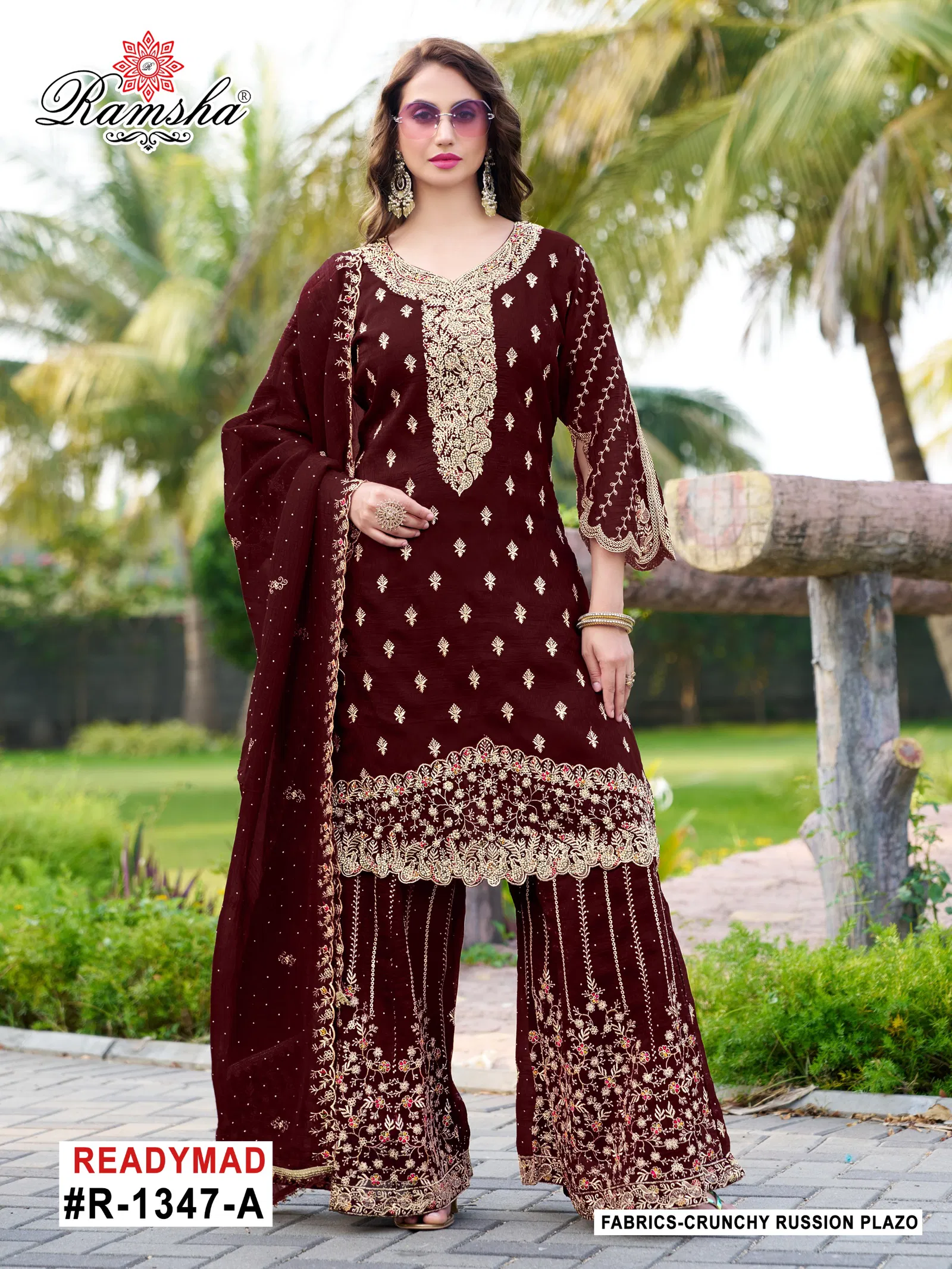 R 1347 Nx By Ramsha Crunchy Pakistani Readymade Suits Orders In India