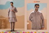 Royal Rivaaj by Shubhvastra Viscose Mens Kurta With Koti Bottom Exporters In India