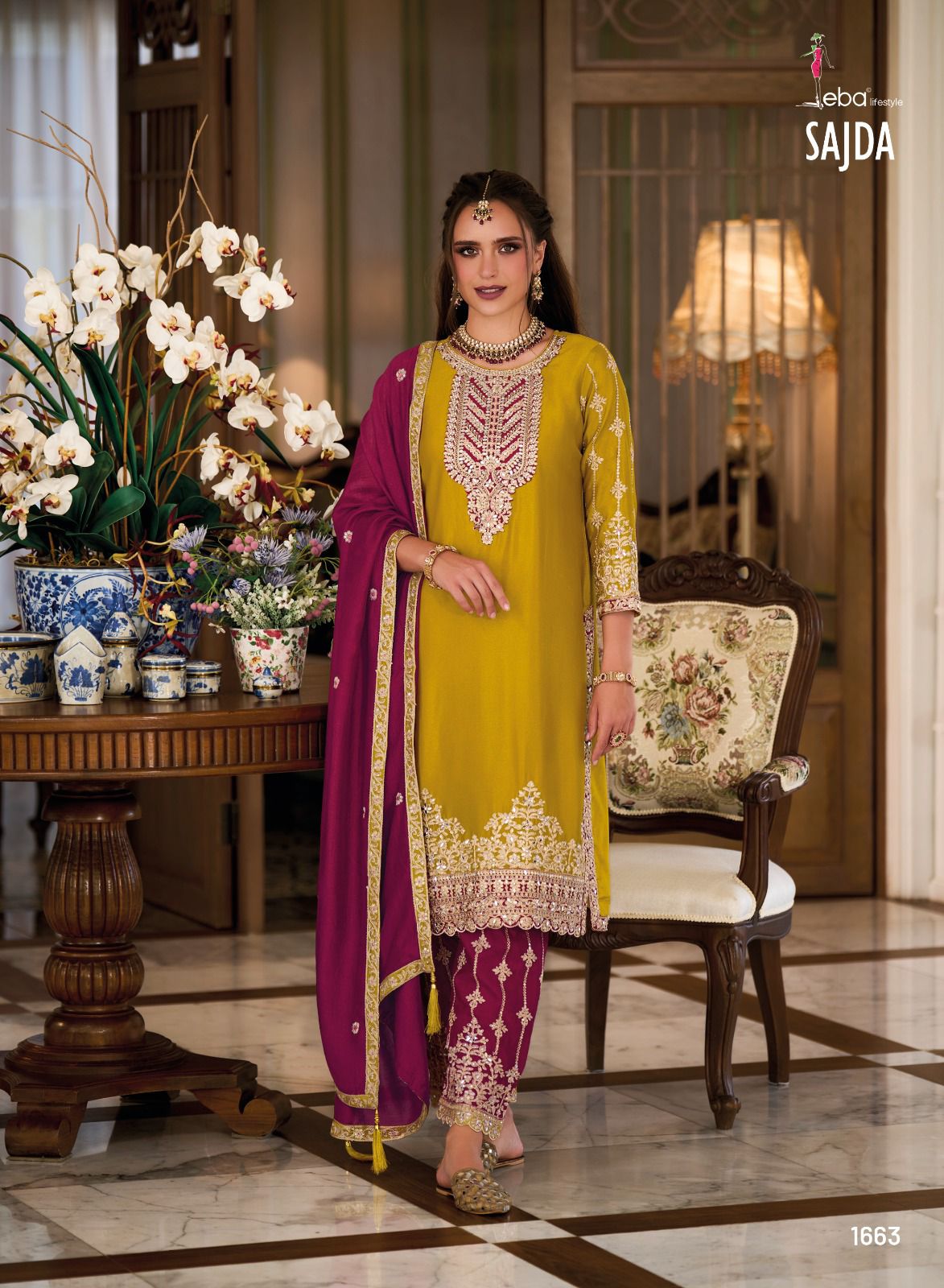 Sajda By Eba 1663 To 1664 Salwar Kameez suppliers in India
   