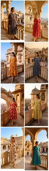 K 1060 By Naisha Cotton Printed Ladies One Piece Dress

