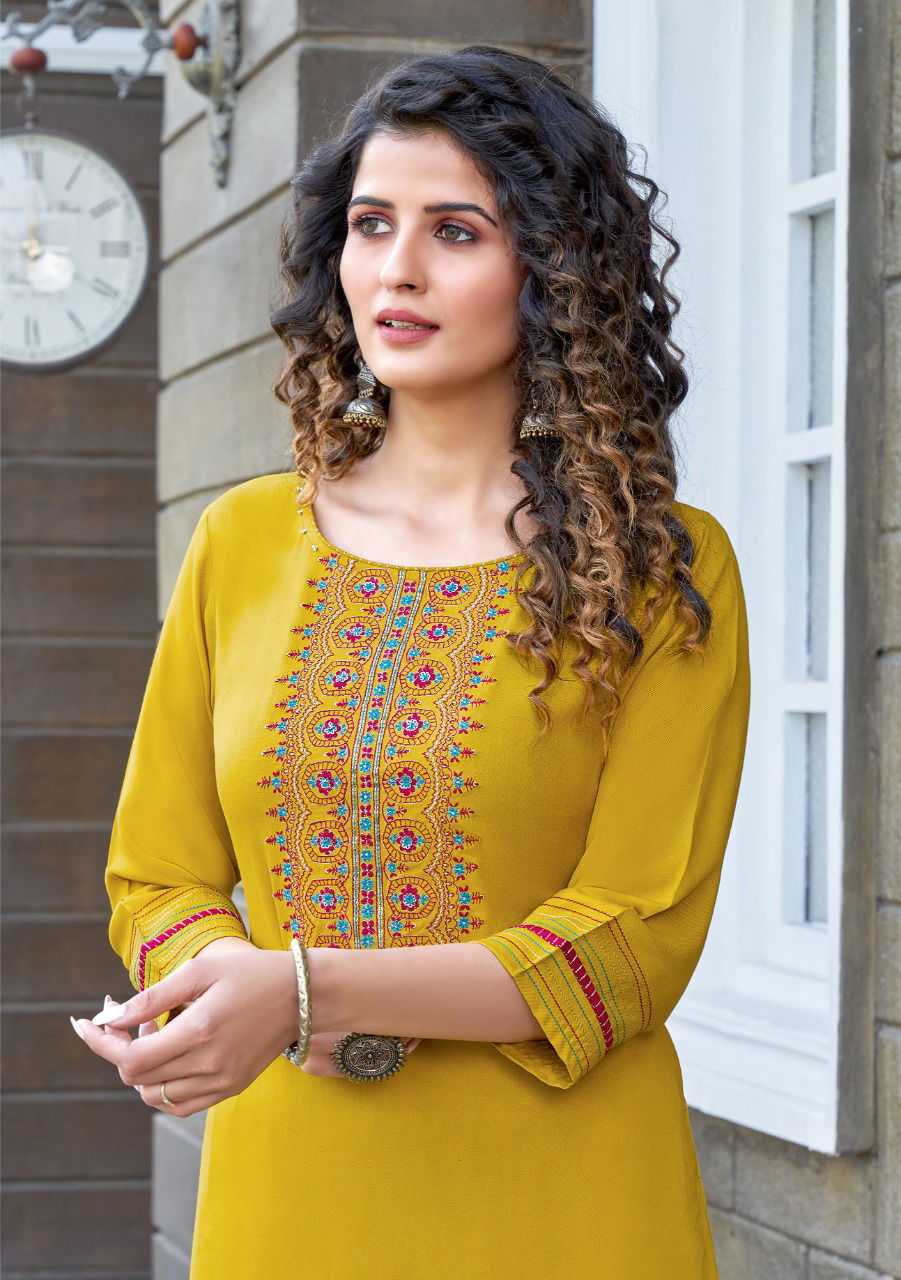 Mittoo Panghat 21 Latest Ethnic Wear Rayon Designer Kurti With Bottom Collection