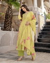 Dhuvrunda 01 Chanderi Butti Printed Casual Wear Kurti With Pant And Dupatta Wholesale In India